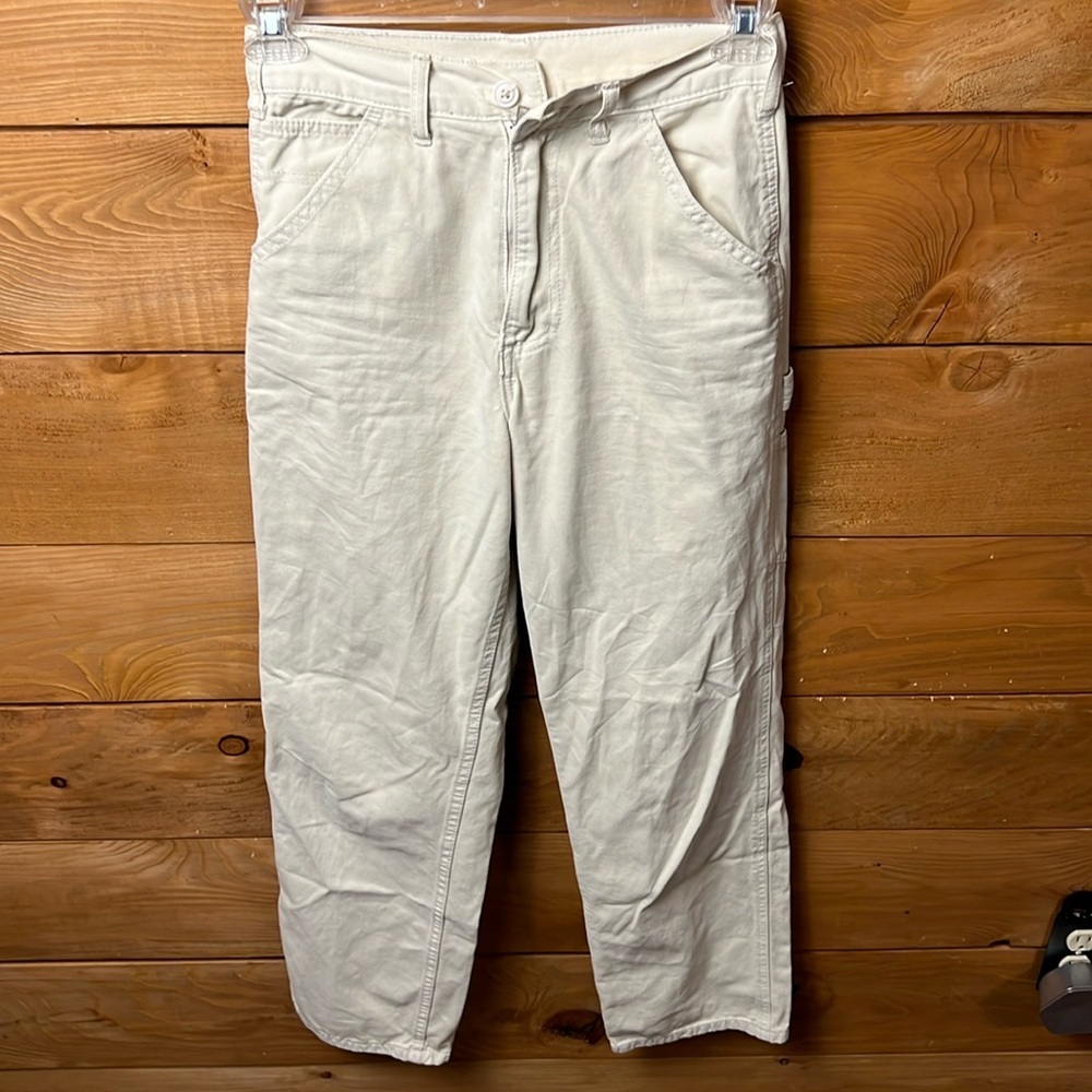 John Galt J.Galt Shanghai cream baggy carpenter jeans M skatr loose straight leg